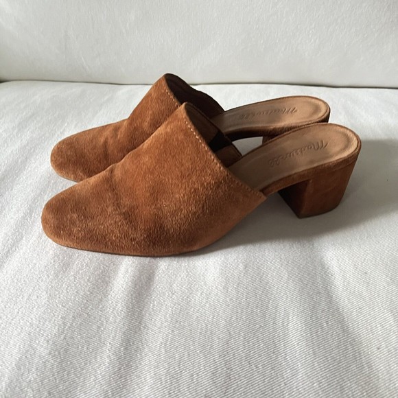 Madewell The Ruby Clog Suede Camel Brown - Picture 6 of 9
